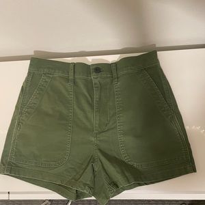 Madewell Highwaisted Green Shorts